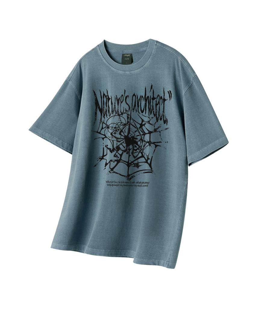 WILDROCK Wild Spiderweb Pigment Oversized Short Sleeve T-Shirt_7 Col