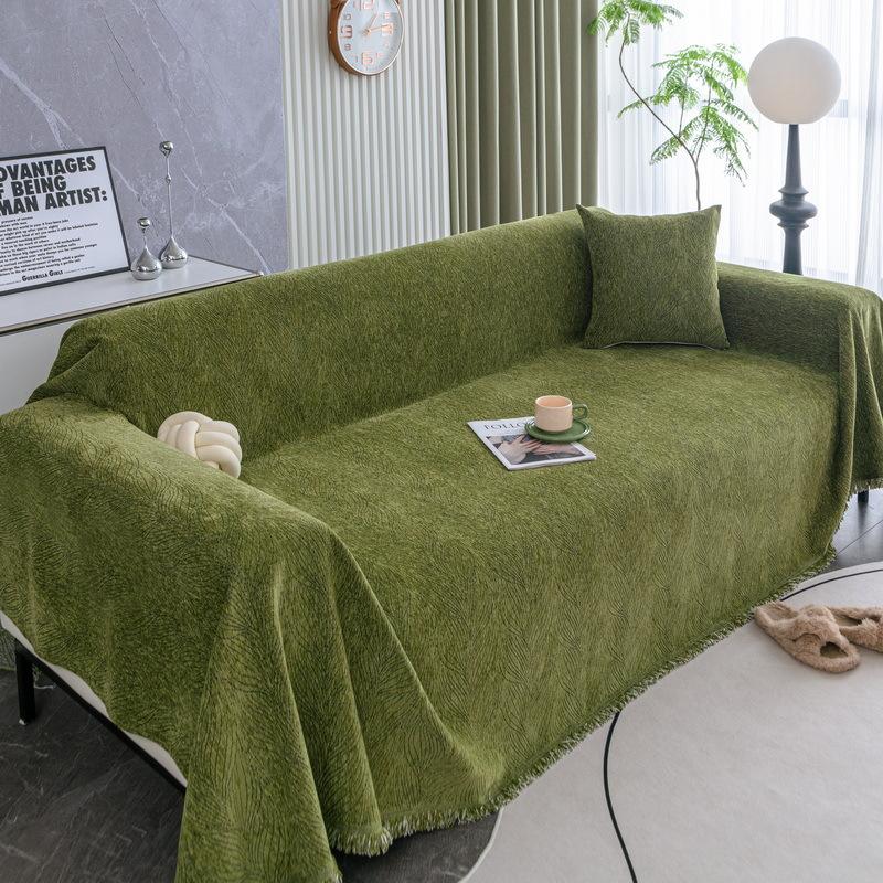 

Чехол для дивана из шенилла с защитой от царапин, черное полотенце, универсальная подушка для дивана Four Seasons, универсальное полное покрытие, одеяло, чехол для дивана 180*480cm