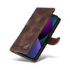 007 Series For iPhone 13 6.1 inch Leather Skin-touch Protective Cover Phone Stand Wallet Case