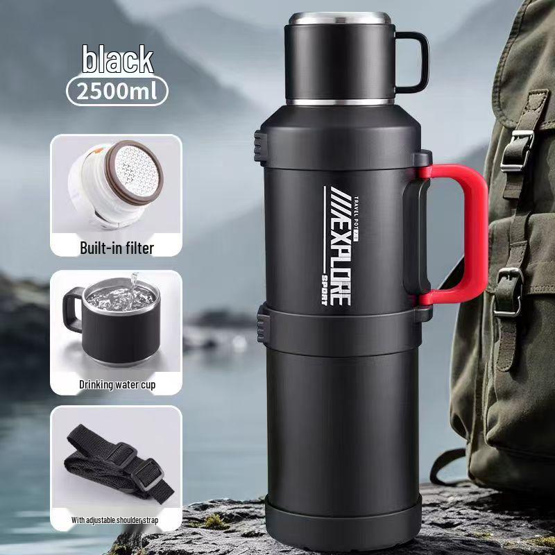 316 Stainless Steel Outdoor Thermos Flask - Large Capacity Portable Sports & Camping Water Bottle
