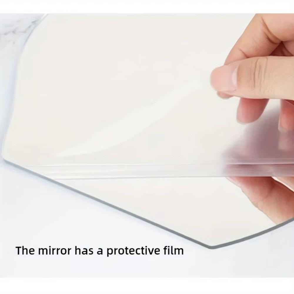 Cartoon Rabbit Shape Acrylic Mirror Sheet DIY Self Adhesive Makeup Mirror Decor Girls Gifts Shatterproof Mirror Tiles Bathroom