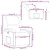 VidaXL Fauteuil Inclinable Électrique, Chaise de Relaxation avec Dossier et Repose-pied Réglables, Siège de Salon, Moderne, 3204240