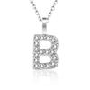 925 Silver Gold Small 26 Letters A- Z Zircon CZ Pendant Monogram Necklace Me Initial Alphabet M A Jewelry