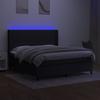 VidaXL Slat Bed Base with Mattress and LED, Upholstered Bed, Double Bed, Adult Bed for Interior Bedroom, 3138487