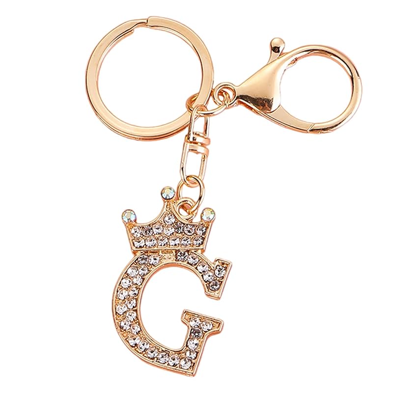 

[Moerstar] bag charm initial charm key ring accessories ladies English keepsake key chain initial Sparkling men s Fashionable Elaboration