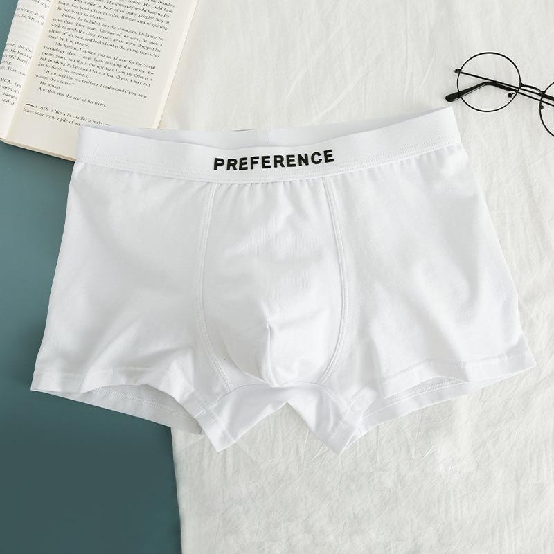 Men's Breathable Cotton Boxer Briefs, Solid Black or White.