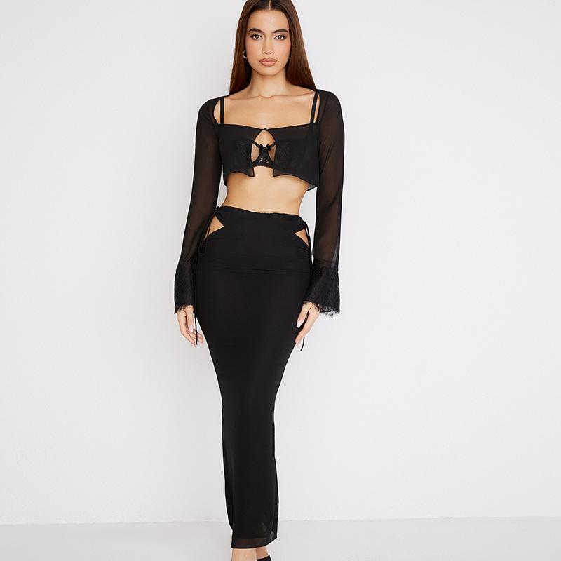 Sady Y2K Dámské soupravy dvoudílných outfitů Dámská 2dílná letní košilka+sukně Dámské teplákové soupravy pro rok 2022