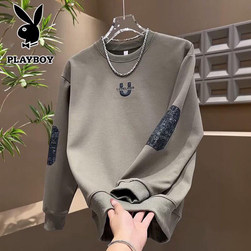 PLAYBOY Мужская повседневная толстовка с круглым вырезом и вышивкой букв