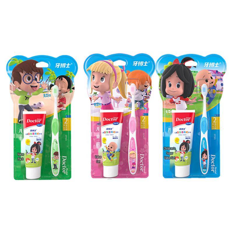 

Tooth Doctor Cleo & Mary Kids Fluoride Dental Care Set, 6-12 Years