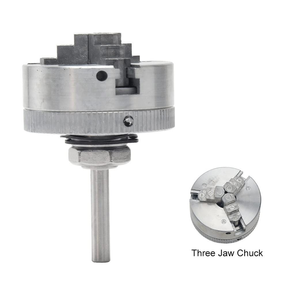 M12x1mm Thread 3 Jaw Lathe Chuck Aluminum Alloy Mini Lathe Chuck Set Lathe Jaw Small Wood Lathe