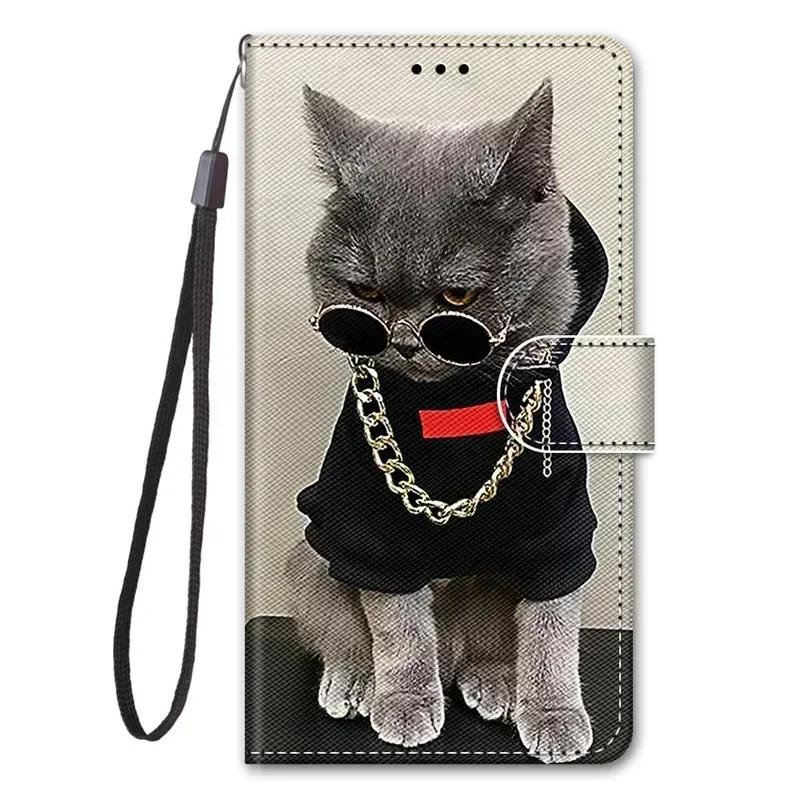 Wallet Book Stand Case for Funda Xiaomi 14T Pro Case On For Coque Xiomi 14t Pro Xiaomi14T 14TPro Cat Animal Painted Phone Cover