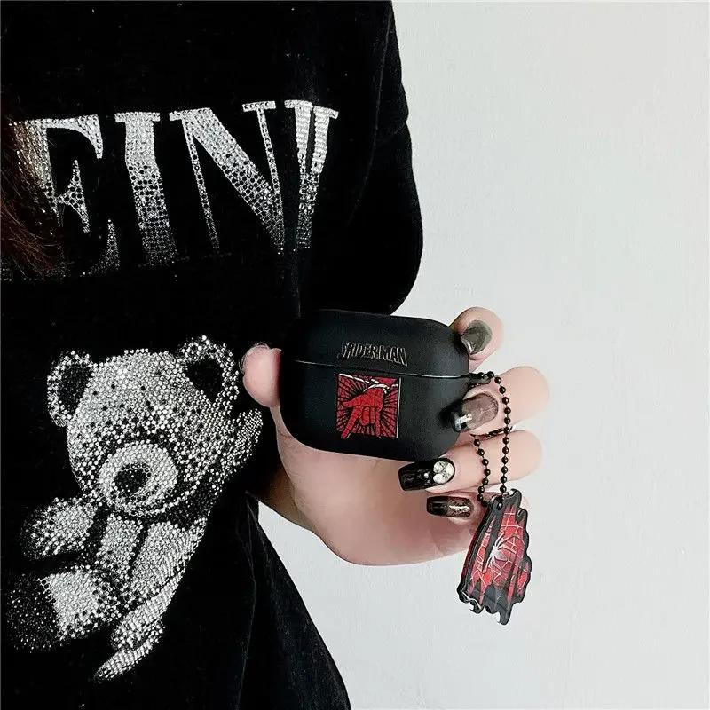 Spiderman Apple Airpods pro2 Protective Case 2/3 Generation Wireless Bluetooth Headphone Case Fashion Cartoon Accessories