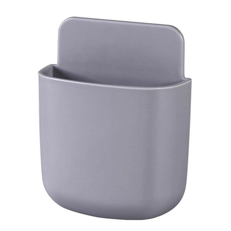 

Креативный настенный держатель для пульта дистанционного управления и телефона для гостиной, спальни, ванной комнаты серебряный серый