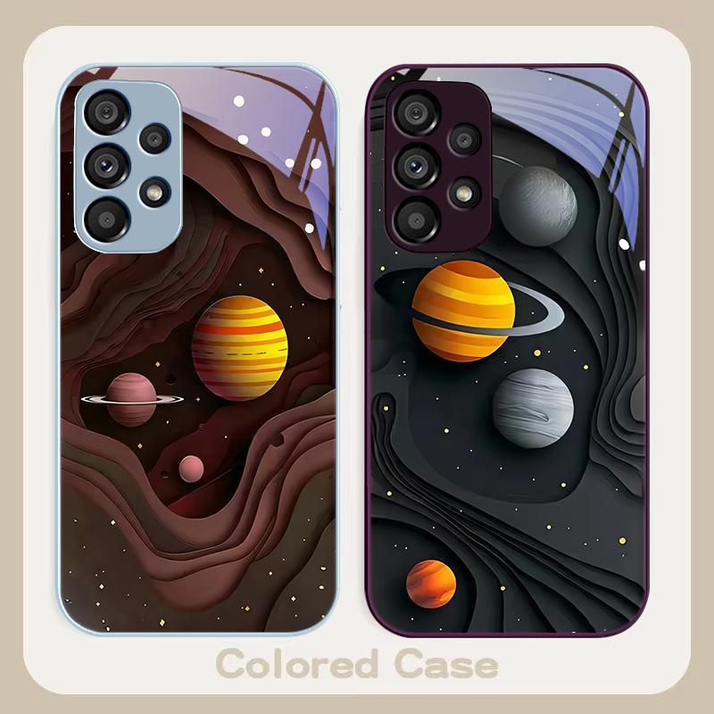 Multiple Star Universes For Samsung Galaxy S23 24 Plus S20 21 FE S25 Ultra A70 72 73 51 52 53 Tempered Glass Phone Case