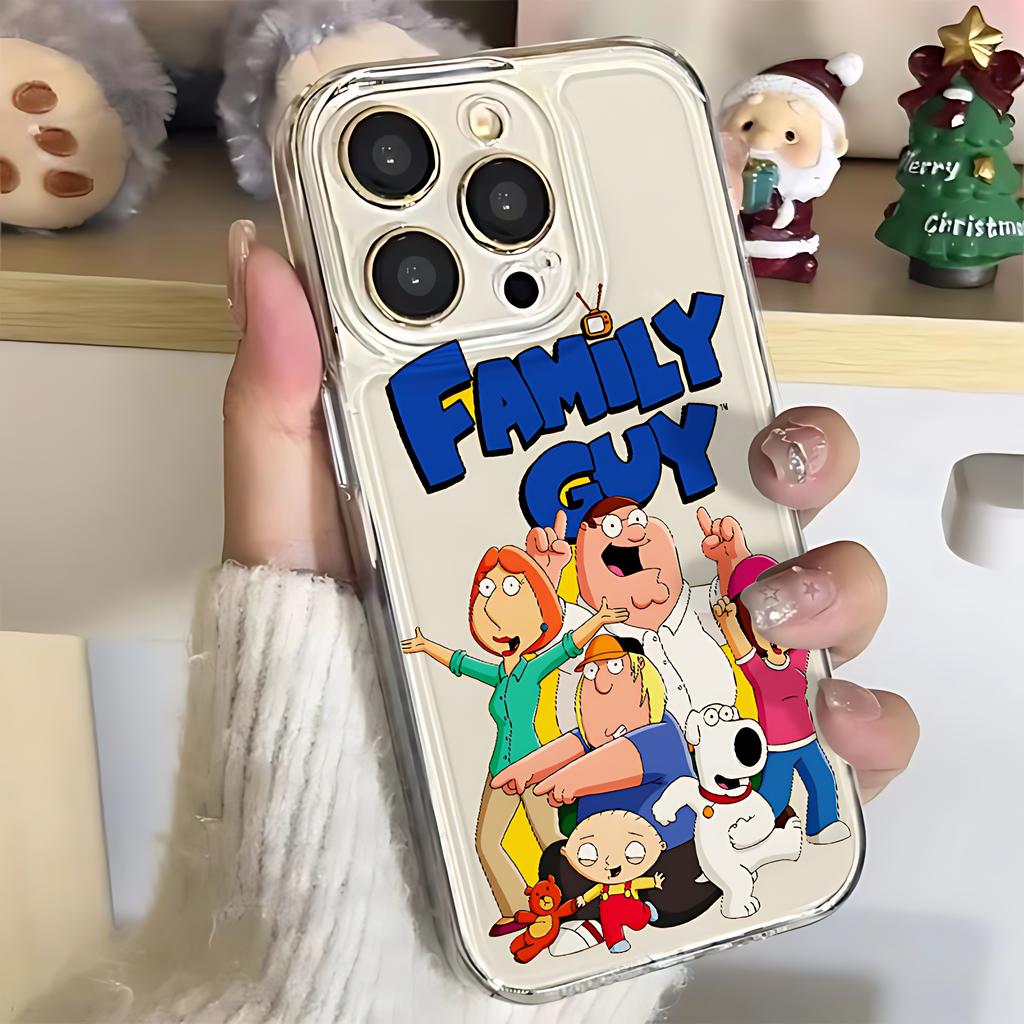 Funny Cartoon Familys Guys Phone Case For Samsung S26 S25 S24 S23 S22 S21 FE Note20 Note10 Plus Ultra Edge 5G Clear TPU Cover