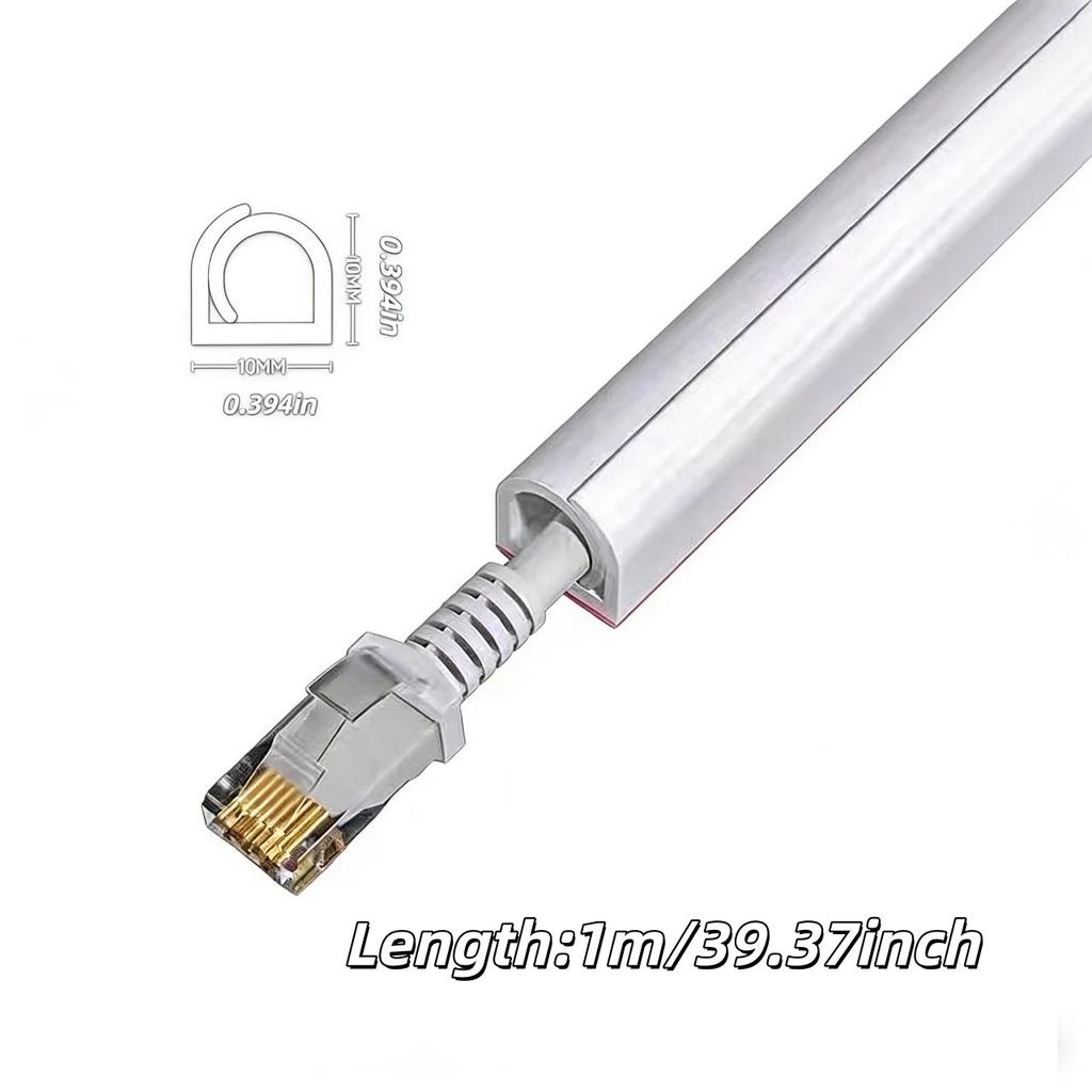 1pc 1m/39.37in Wire Slot Wire Organizer Cable Cover Extension Wiring Duct Protector Cord Protector Floor Cord Cover Power Cable