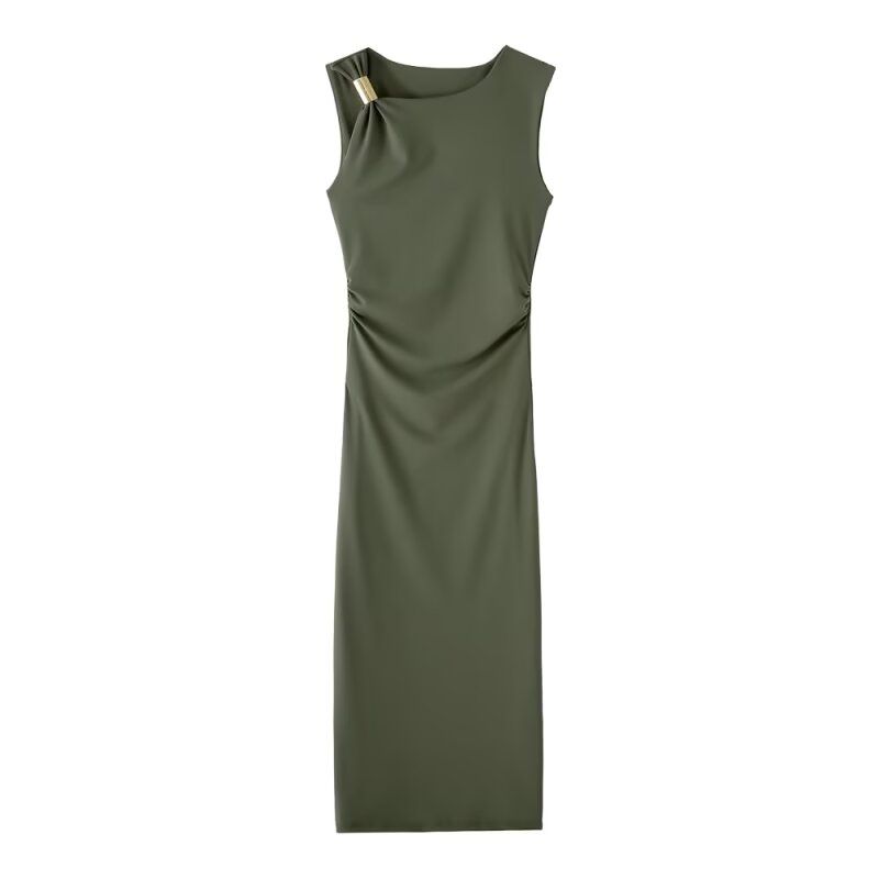 Jnleaog Autumn New Women's Clothing Fashion Style Stylish Metal Inlaid Dress 1026151527
