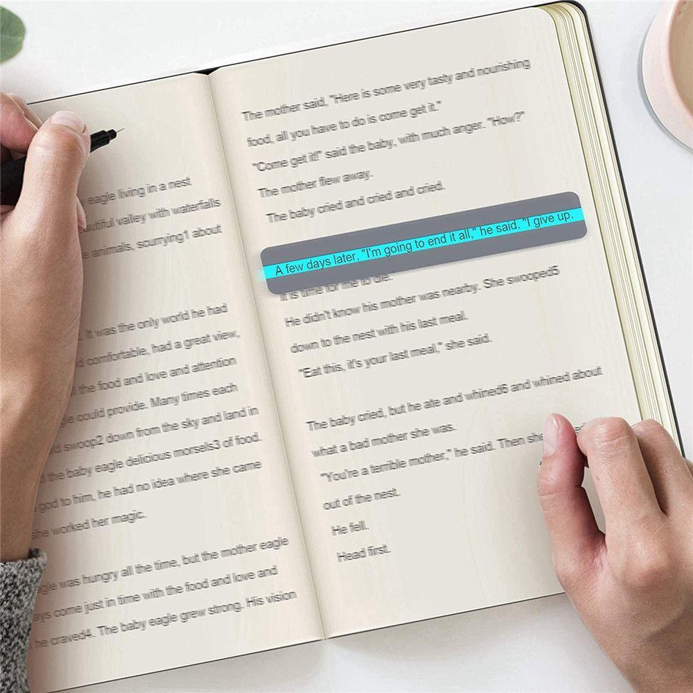 Transparente Textmarker Lesezeichen Lesehilfe Streifen Lesezeichen