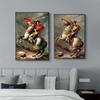 Famous Painting Napoleon Crossed The Alps Canvas Poster and Prints Wall Art Pictures for Living Room Home Decoration