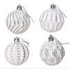16 stücke Weiß Lackiert Weihnachten Kugeln Set 6cm Frohe Weihnachten Baum Dekor Kinder Geschenke