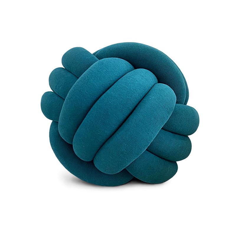Velvet Knotted Ball Round Pillow - Decorative Tassel Accent Pillow for Sofa, Bed, Living Room, Boho Home Decor