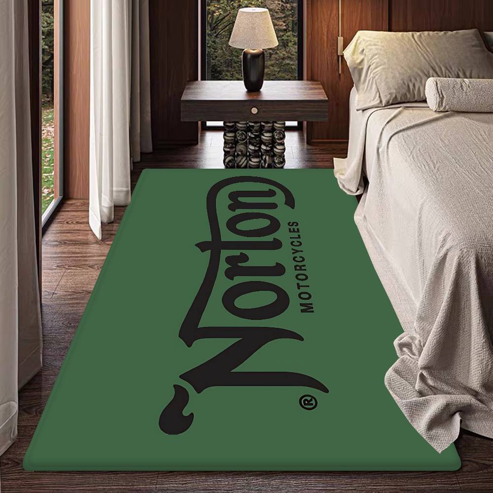 N-NORTON Motorcycle LOGO Floor Mat Cheaper Anti-slip Modern Living Room Balcony Printed Bedside Mats