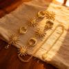 Golden Silvery Sunflower Waist Chain Vintage Metal Waist Chain  Women's Waist Clothing Accessories