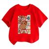 Kawaii Dolphin Pattern Children's Casual Short Sleeve T-shirt, Suitable for Summer Dressing