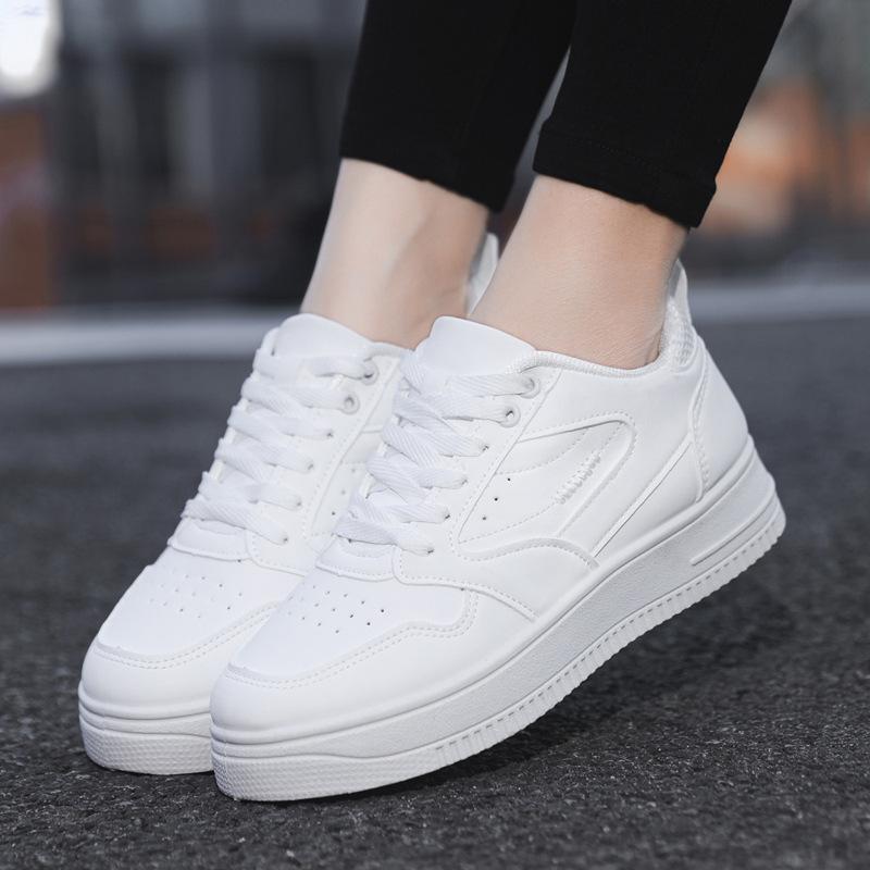 Women's Shoes Little White Shoes New Breathable Soft-soled Sports Shoes Student Military Training Platform Casual Board Shoes