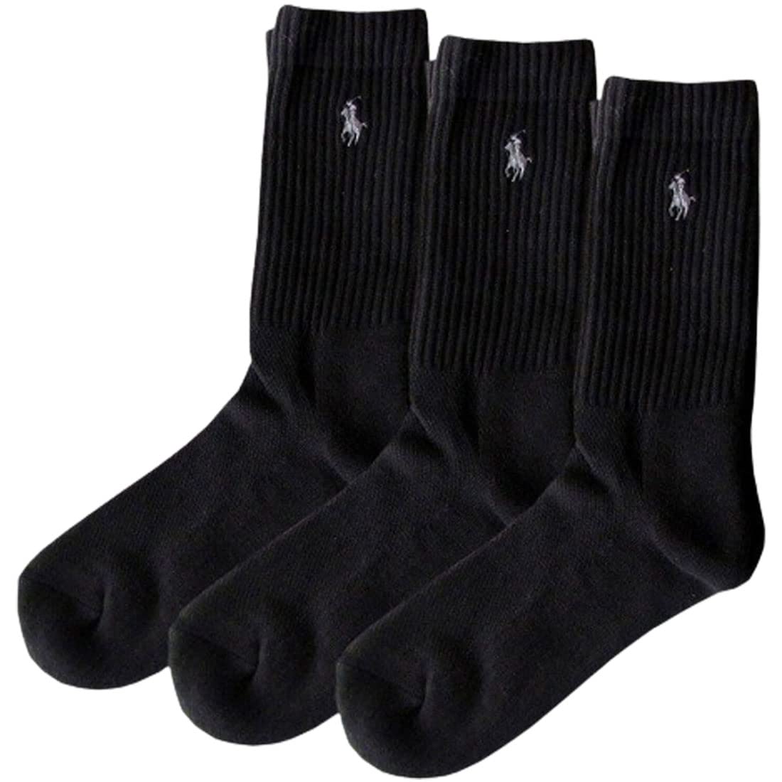 

POLO RALPH LAUREN Носки женские, повседневные, набор из 3 пар, цвет ЧЕРНЫЙ, модель Crew 7310PK, (001), 23,0-26,5 см (Использовал)