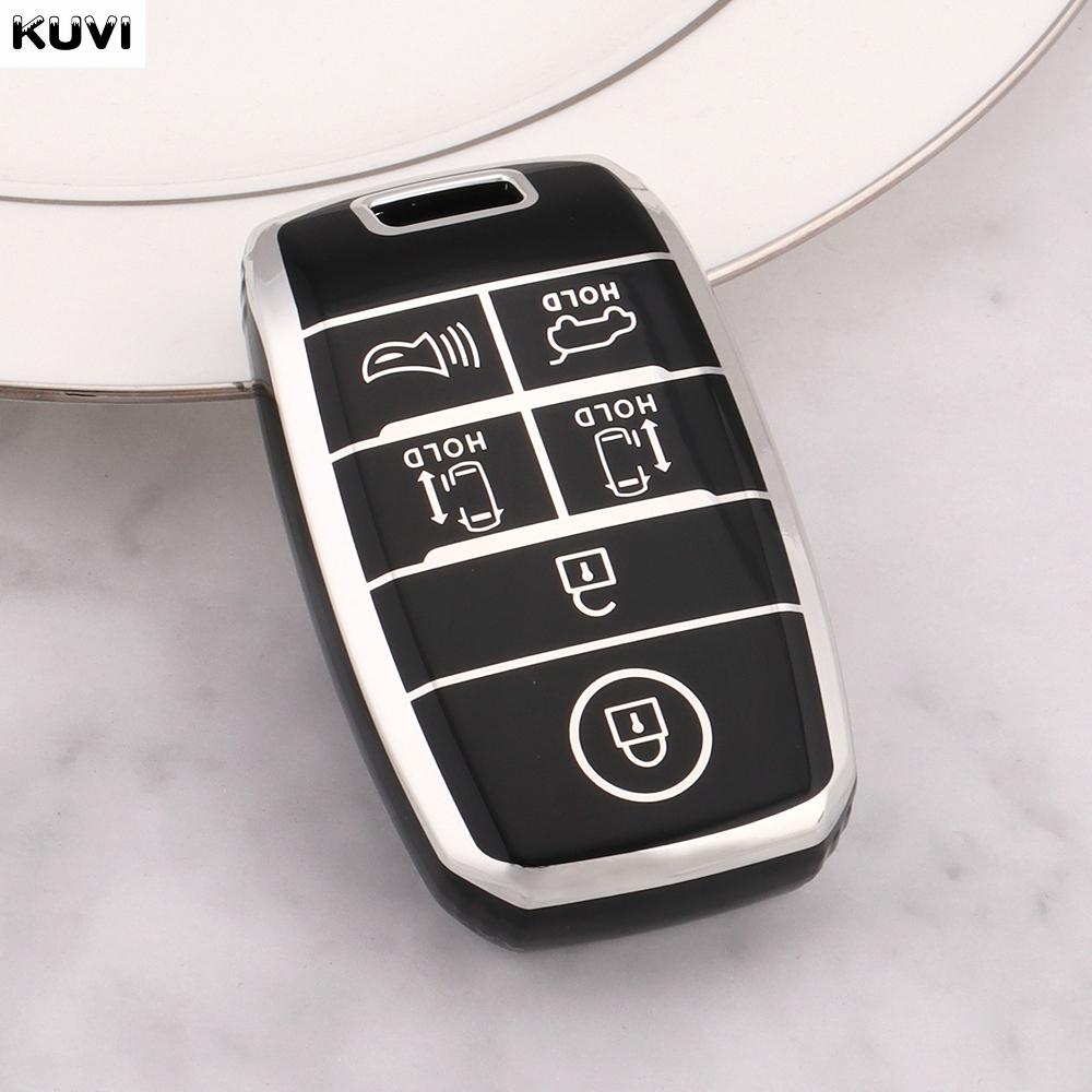 6 Buttons New Tpu Car Remote Key Case Cover Shell For Kia Sedona Grand Carnival Sorento L580 Keyless Protected Fob Accessories