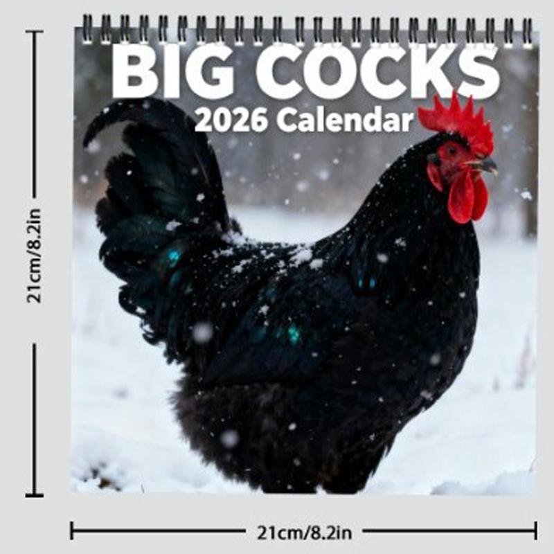 

BIG COCKS 2026 Calendar - Prank Gift - Funny Secret Santa Present Xmas Joke 1