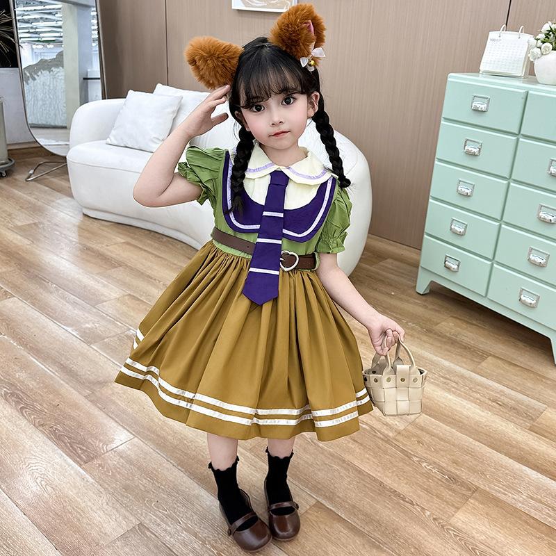 Zootopia Madness Judith Nick Fox Cos Costume Tail Girl Lolita Princess Dress Spring/Summer Dress