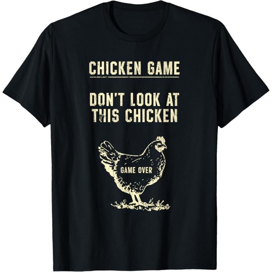JVDRRY Chicken Game Dont Look at This Chicken Game Over T-Shirt S