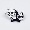 Punk Skull Brooch: Creative Halloween Costume Pin, Versatile Metal Badge