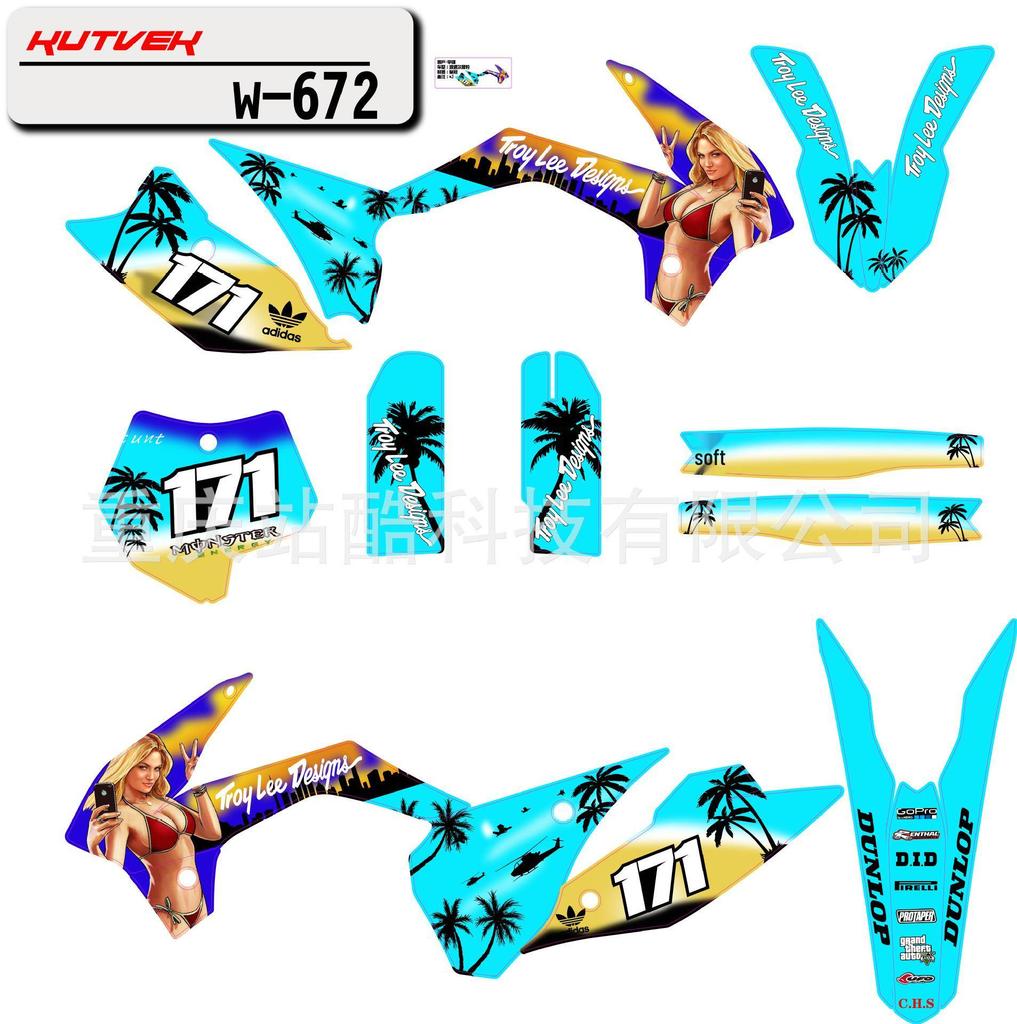 BOSUER Cheetah Hunter N911 Off-Road Motorcycle Decals & Stickers