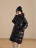 2025 Black Gold Children's Thick Goose Down Mid-Length Winter Coat - Trendy Parent-Child Wear