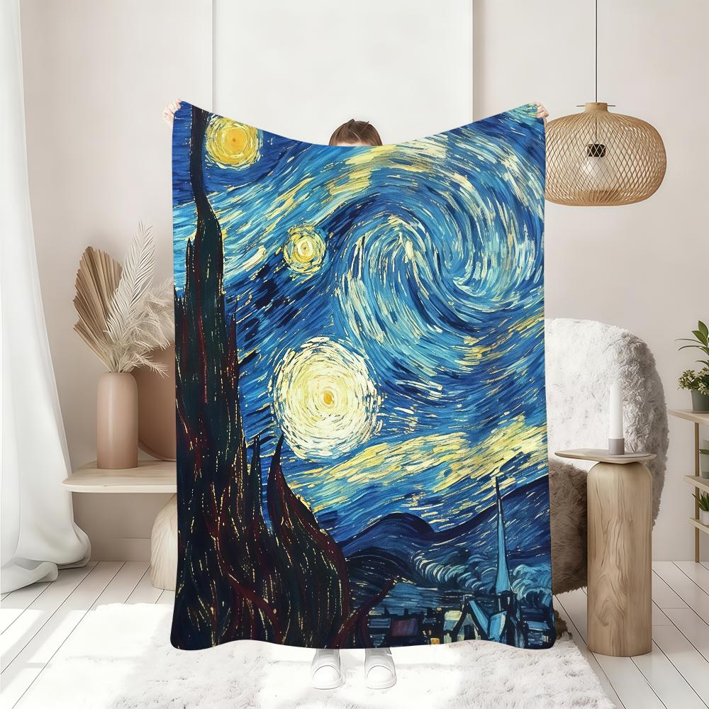 Famous Painter V VaN G GoGh Blanket Soft Throw Blanket for Home Bedroom Bed Sofa Picnic Travel Office Rest Cover Blanket Gift