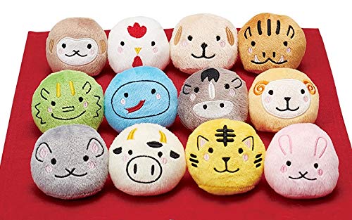 Rolling Zodiac Otedama Embroidered Bean Bags Zodiac Plush Dolls New Year s Decorations Otedama