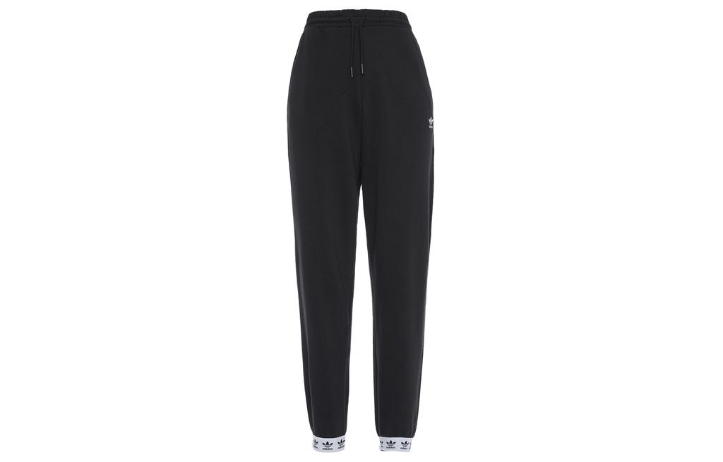 Women's Adidas Originals Tape Jogger Solid Color Fleece Lined Logo Micro Logo Elastic Cuff Thermal Casual,