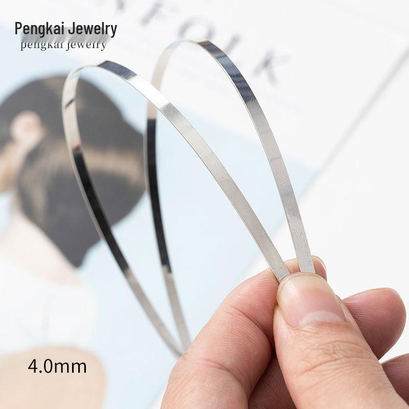 

Набор для изготовления своими руками металлического ободка, обтянутого тканью: Широкие 3-7 мм незаконченные аксессуары для волос для женщин