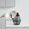 Kitchen Egg Storage Basket Hen Shape Wire Basket Large Capacity Decorative Metal Egg Holder Multi Use Food Organizer