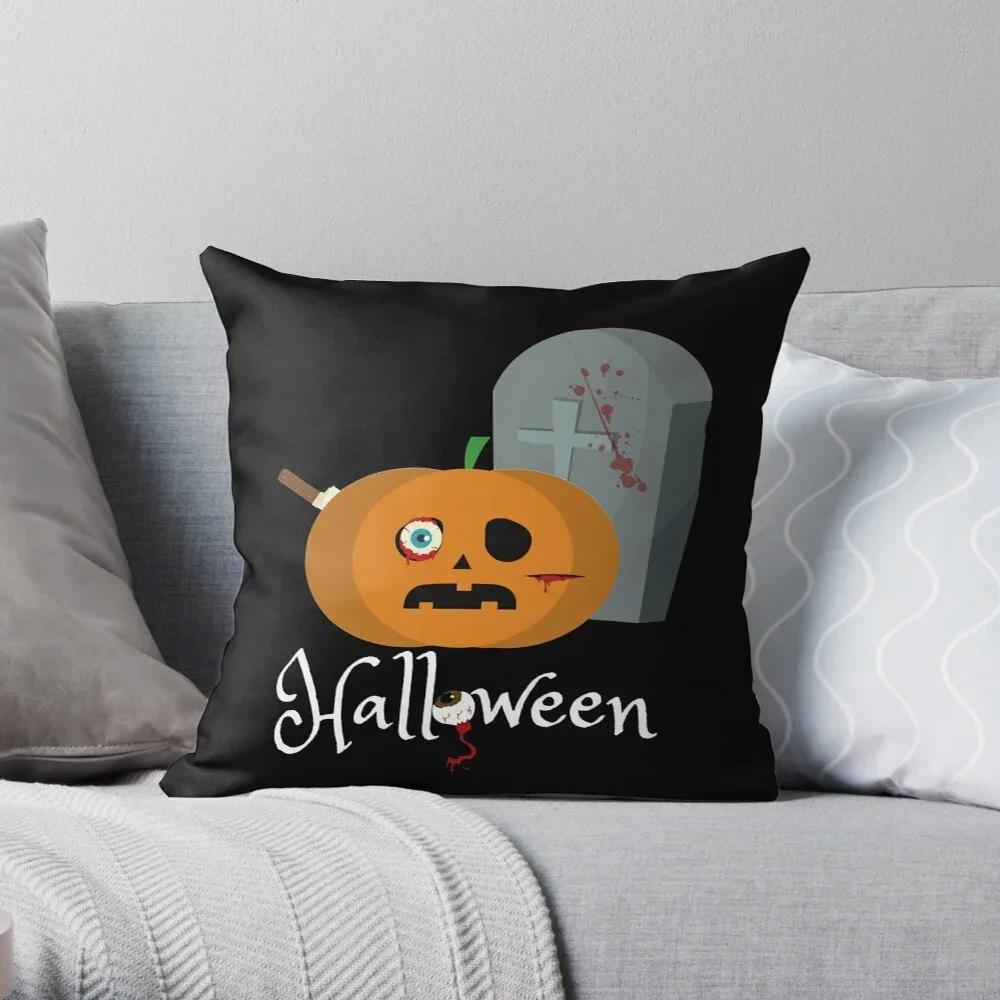 Decorative Home Pillow Case Cushion Covers  X Modern Living Room Sofa Halloween Pumpkin  Fall  Fear Pumpkin