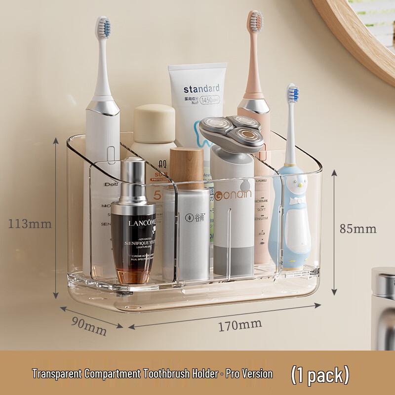 cmaos Suction Cup Wall-Mounted Washstand Organizer (2-Pack)