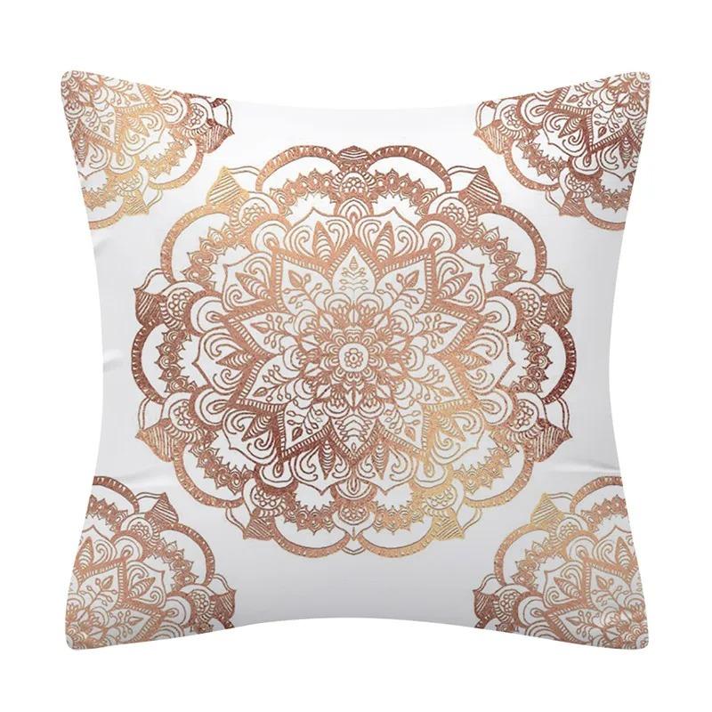 Ethnischer Stil Sofakissen Blau und Gelb Mandala Muster Kissenbezug Heimdekoration Sofa Schlafzimmer Auto Kissenbezug