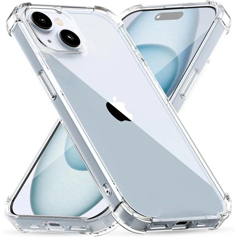 

Soft Silicone Case for iPhone 16 15 14 plus mini 11 pro Max SE 2 3 Shockproof back cover ultra thin clear airbag shell for iPhone 12 Mini