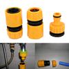 3Pc Garden Car Water Hose Pipe Tap Connector Connection Fitting Adapter Hosepipe