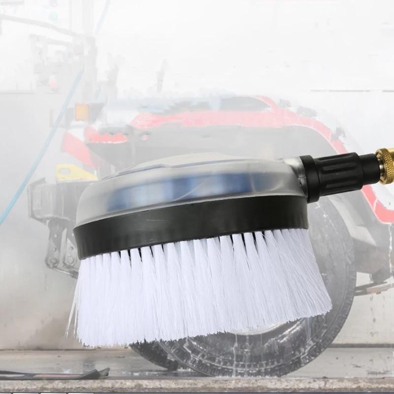 

New Hydraulic Levels Car Wash Brush Automatic Rotation Washer Car Cleaning Washing Plastic Head Tools with 1/4 Inch Quick Connect LS
