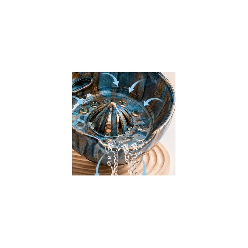 Handmade Ceramic Fruit Strainer Bowl Spinning Colander Drainage Holes Berry Washing Rinse Basket