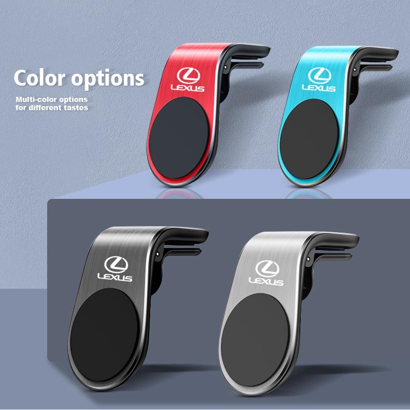 1Pcs Magnetic Car Emblem Phone Holder 360 Rotation Bracket For Lexus F SPORT GX460 Ct200h IS250 ES 220D IS200 Fsport GS GX IS LS